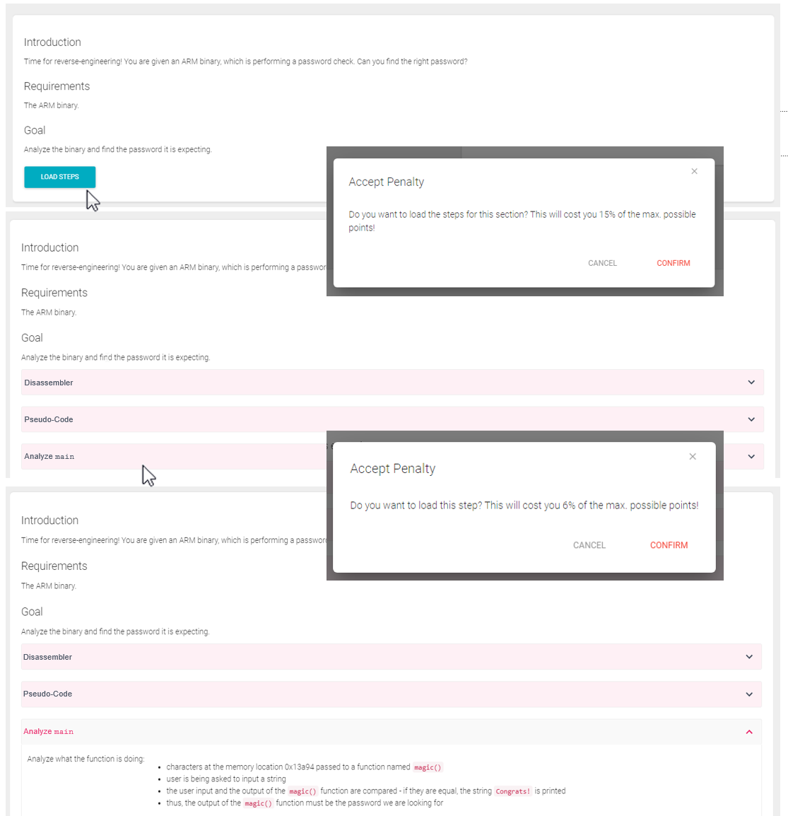 Optional Steps - Give up points