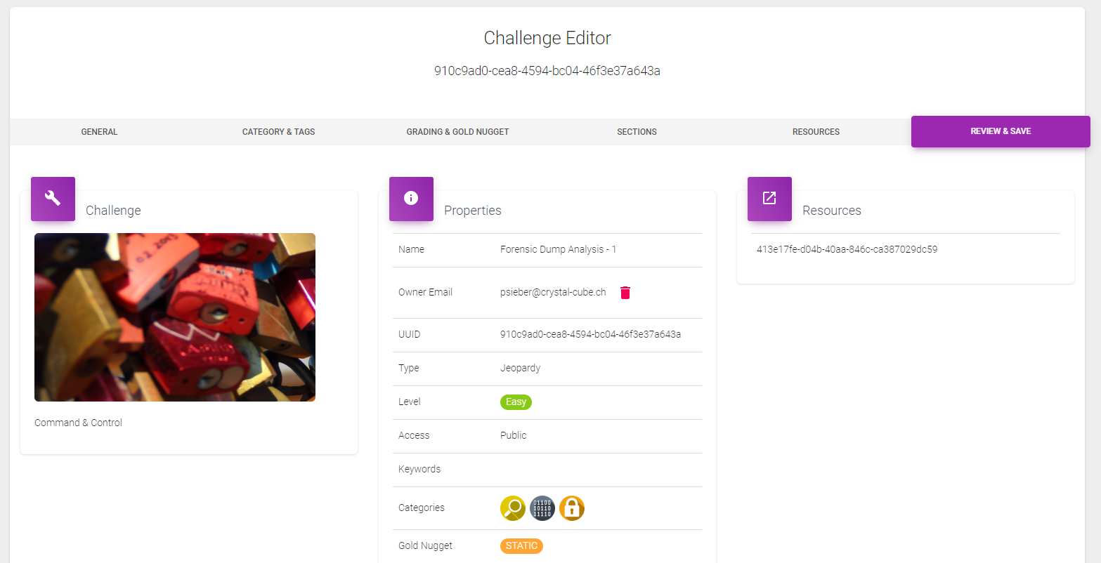 Challenge Editor - Review