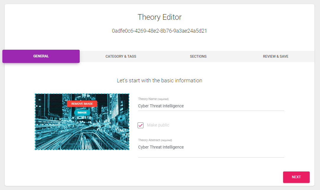 Theory Editor - General