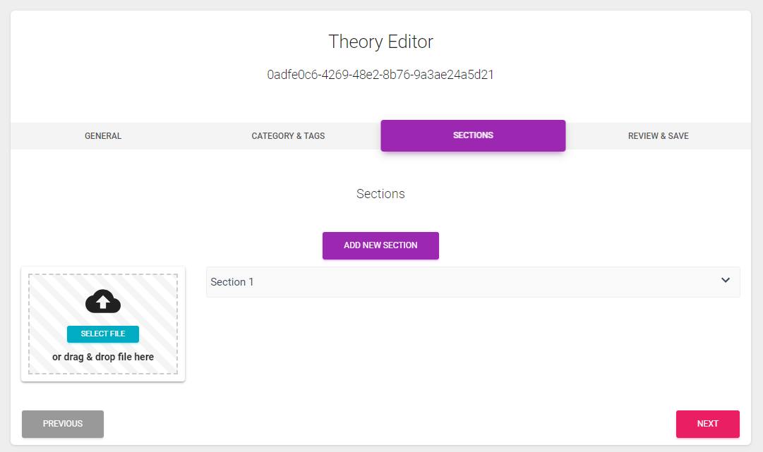 Theory Editor - Category & Tags